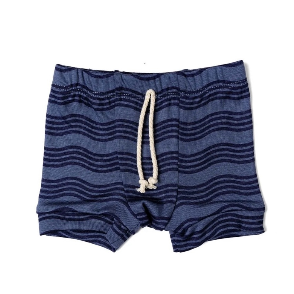 CC Ribbed Knit Striped Wave Kids Shorts